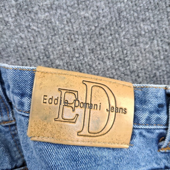 Eddie Domani Men's Straight Leg Jeans Blue 32x32 Stone Wash Denim 5-Pocket - Picture 8 of 13
